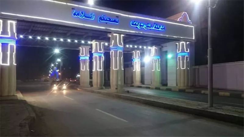 بوابات مضيئه بمداخل بنى سويف