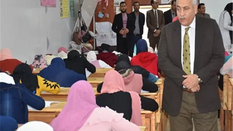 رئيس جامعة السادات يتفقد امتحانات نصف العام بعدد من كليات الجامعة