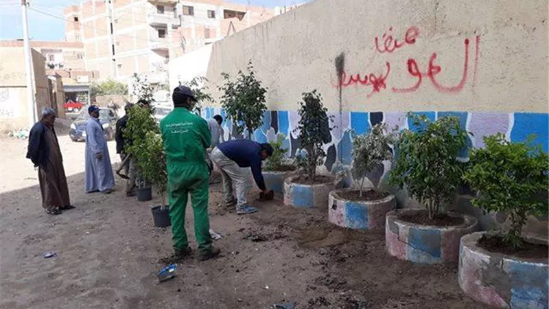 حملات نظافة وتجميل موسعة بالوحدات المحلية في أشمون