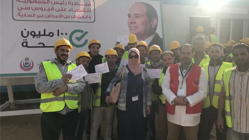 بالصور.. حملة 100 مليون صحة فى العاصمة الإدارية