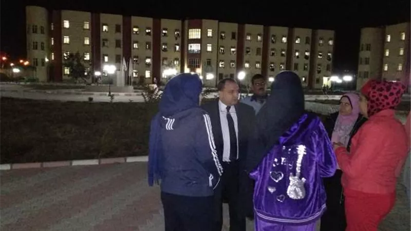 زياره تفقدية لرئيس جامعة بني سويف بمدينة البنات ومركز المؤتمرات