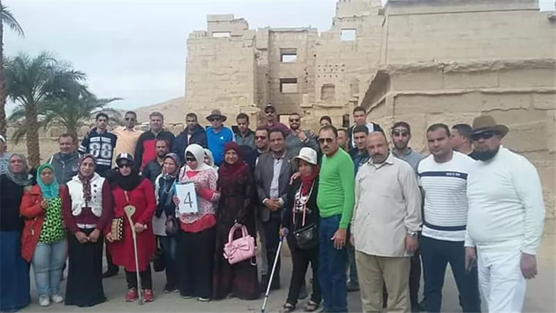 الفوج العاشر من متحدى الإعاقة يختتمون اليوم زيارتهم للأقصر وأسوان