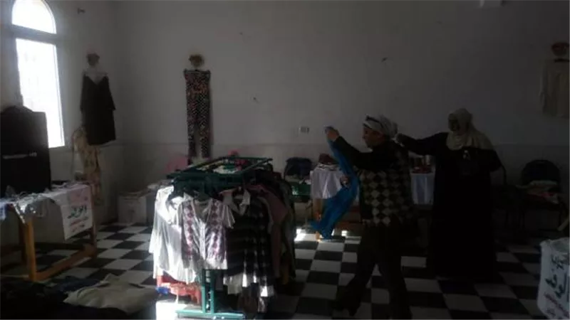 500 قطعة ملابس بالمعرض الخيرى لحزب الوفد بمدينة دهب