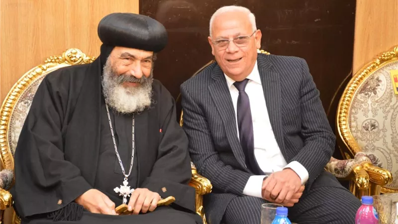 وفد برئاسة محافظ بورسعيد لتقديم التهنئة للاخوة الأقباط بمناسبة عيد الميلاد