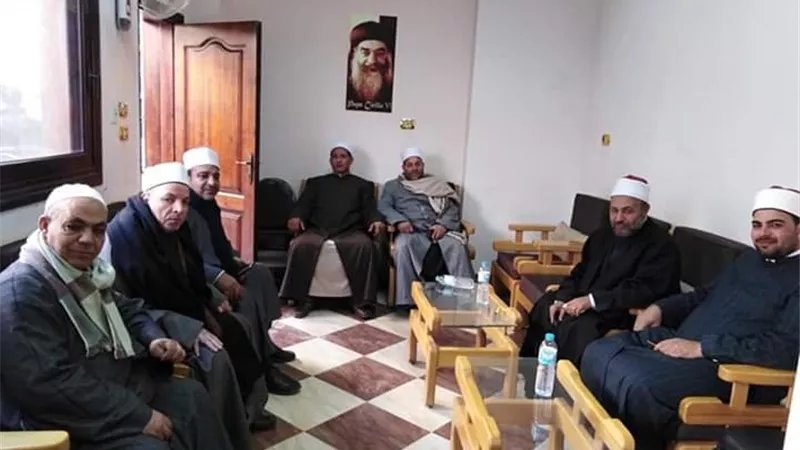 أوقاف الخانكة وشبين القناطر يقدمان التهنئة للأخوة الأقباط بمطرانية ورش ابوزعبل