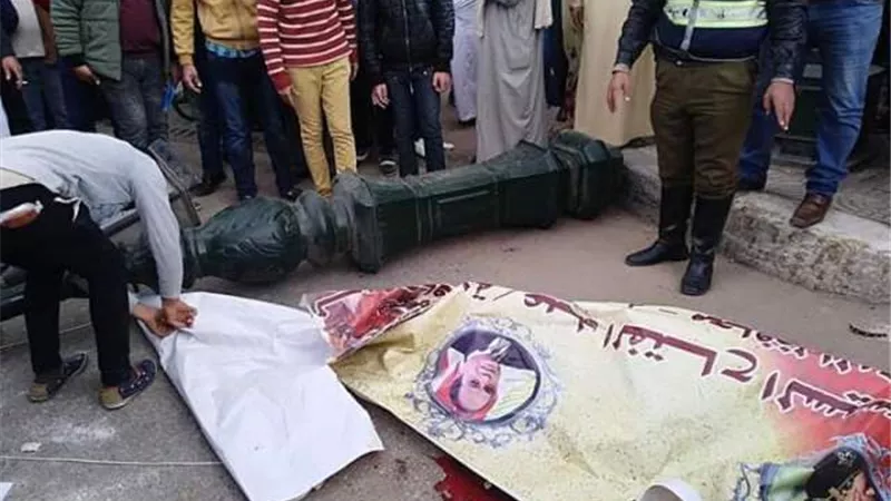مصرع وإصابة 2 اثر وقوع عمود كهرباء بدمنهور.. صور