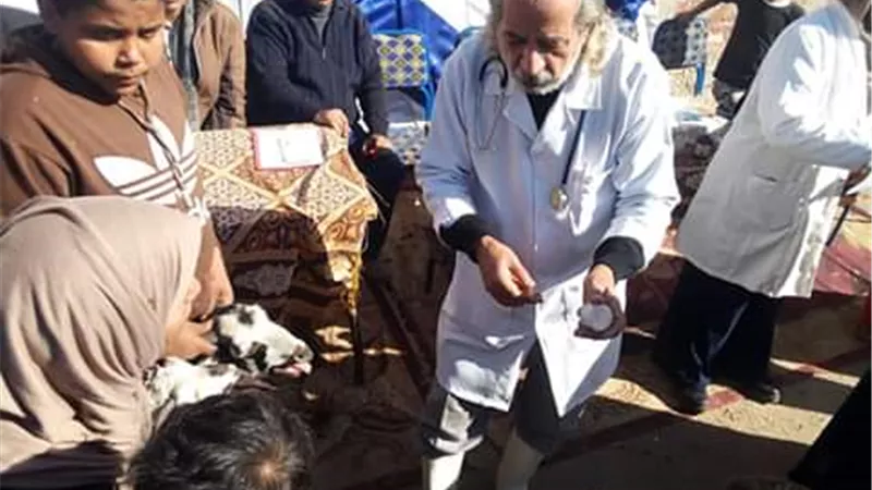تنظيم أكبر قافلة بيطرية مجانية بالخانكة