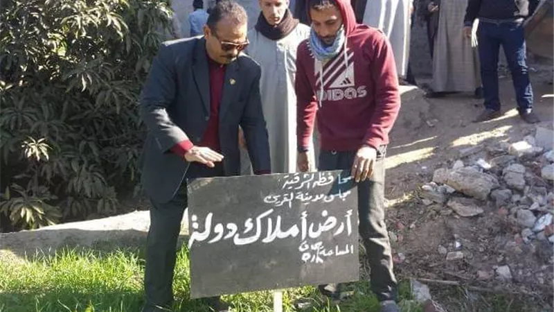 إزالة ٤٥ حالة تعدي على مساحة ١٦ فدانا أملاك دولة بمدينة القرين