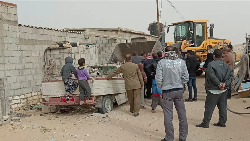 استمرار مجلس مدينة العريش بحملات ازالة التعديات