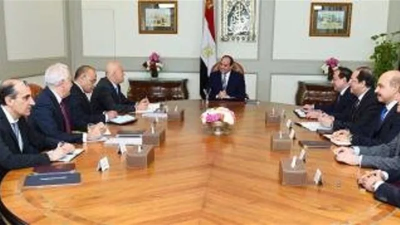 الرئيس يستقبل رئيس شركة اينى الإيطالية