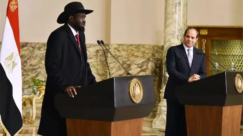 الرئيس السيسي يبحث مع سيلفا كير افاق التعاون المشترك مع جنوب السودان