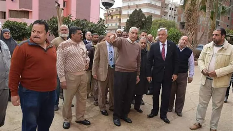 رئيس جامعة المنوفية يتفقد مدينتى الطلبة والطالبات بمنوف