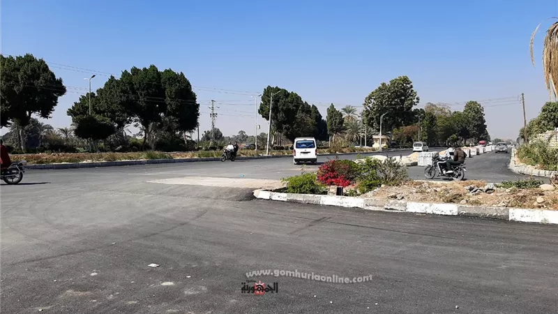 إنتهاء أعمال فتح وتطوير المدخل الشمالى لمظينة البياضية شمال جنوب الأقصر