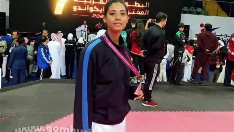 الشرقاوية علياء ابراهيم تحصد فضية بطولة التايكوندو بالإمارات