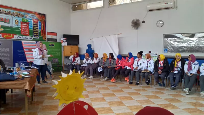 تواصل فعاليات أنشطة الجوالة لأسبوع فتيات الجامعات المصرية الخامس بجامعة الفيوم