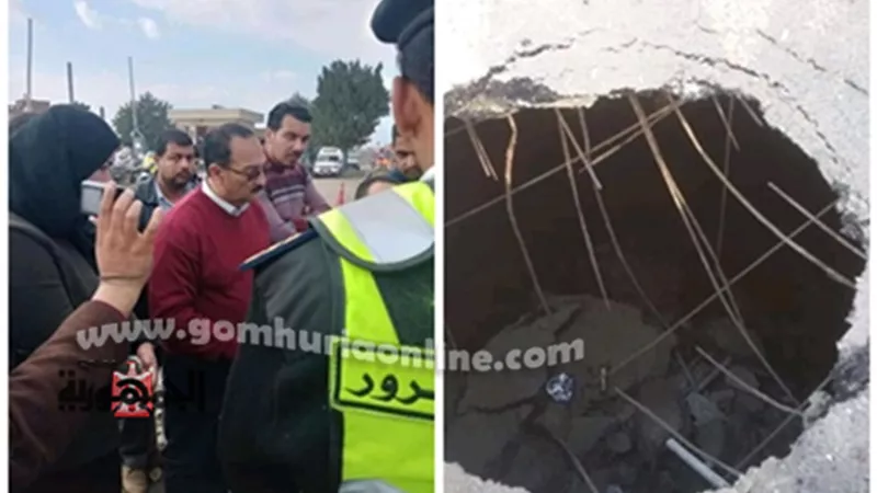 رئيس لجنة النقل والمواصلات ينتقل الى موقع الهبوط الأرضى على طريق القاهرة الاسكندرية الزراعى