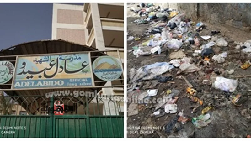 القمامة تحاصر مدرسة الشهيد عادل عبيدو الرسمية بوردان