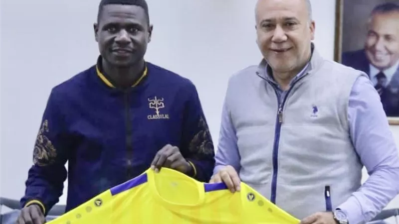 باتريك كادو الاوغندي يشارك في التدريبات لتدعيم هجوم الدراويش امام الزمالك