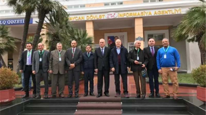 رئيس وكالة اذرتاج يستقبل الوفد الاعلامى المصرى
