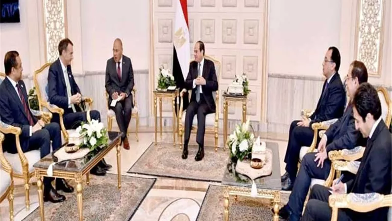 السيسى يلتقى برؤساء كبرى الشركات العالمية بريتيش بتروليوم وبكتل الأمريكية وشلمبرجير.. صور