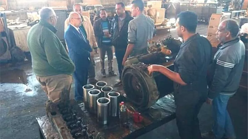 إعادة صيانة المعدات حفاظاً على المال العام بالوادى الجديد