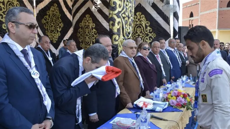 محافظ الغربية ونائبه يشهدان إفتتاح المهرجان الكشفي ١٥لجوالي وجوالات جامعة طنطا