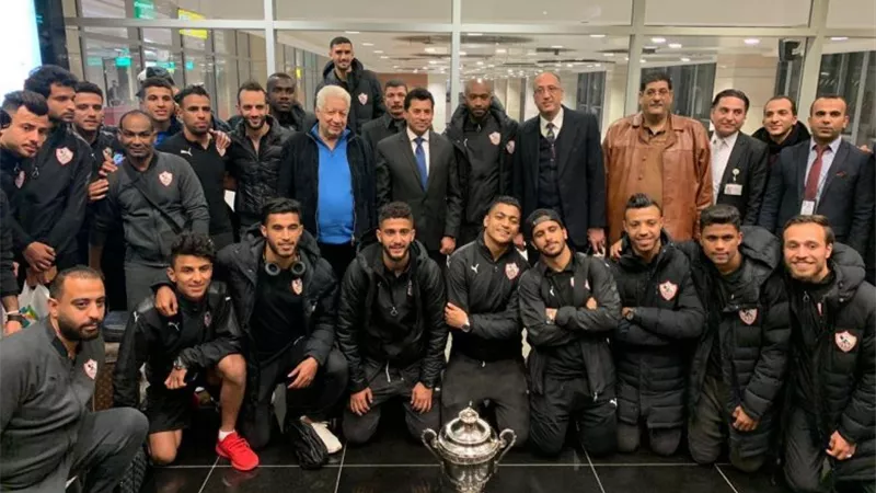 وزير الرياضة يستقبل لاعبى الزمالك 