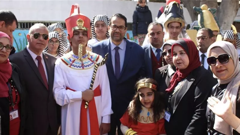 تعليم الغربية يشارك في فاعليات مؤتمر الشمال بمسيرة فرعونية