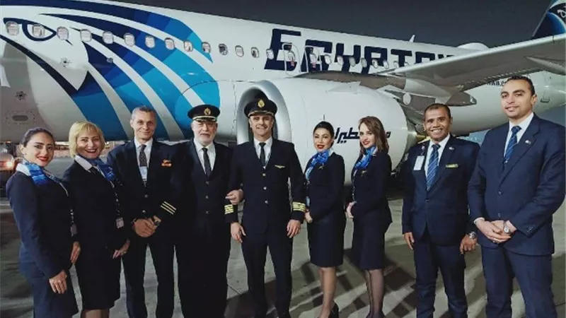 مصرللطيران تتسلم الطائرة الثانية الجديدة من طراز الإيرباص A320 neo بمطار القاهرة