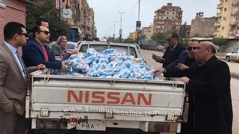 ضبط سيارة محملة بـ ٣٥٠٠ عبوة ملح طعام غير صالحة للإستهلاك بمطوبس