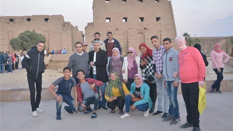 ذوو القدرات في زيارة لمعبد الكرنك ضمن رحلات 