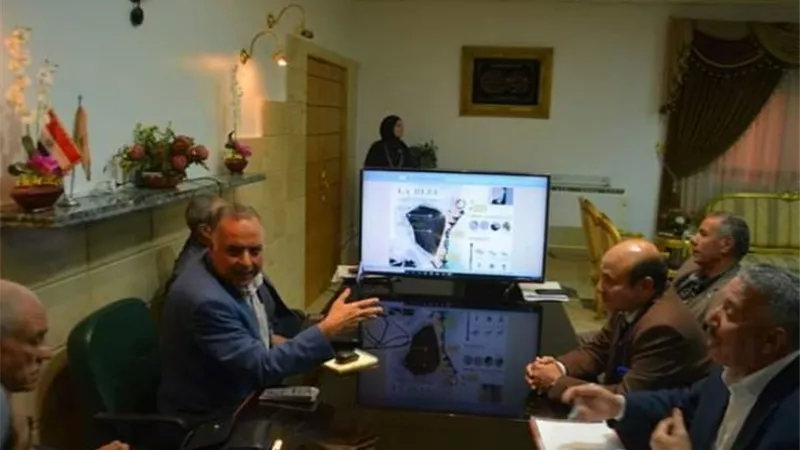 فودة يستقبل رئيس قسم الهندسة بجامعة حلوان لتطوير منطقة البلوهول بدهب