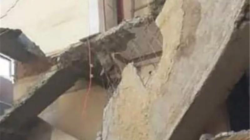 سقوط عقار متهالك دون إصابات أو وفيات بحلوان