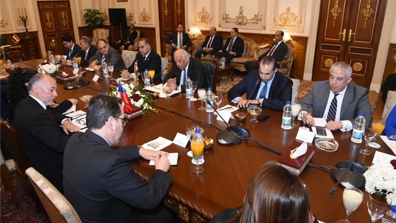 على عبدالعال يستقبل رئيس مجلس النواب التشيلي ويؤكد على عمق العلاقات بين البلدين