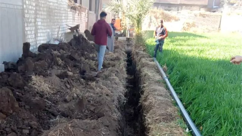 9 مليون جنيه احلال وتجديد ومد وتدعيم شبكات مياه ابنوب والفتح