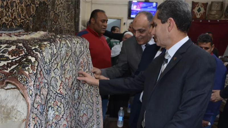 محافظ الغربية في زيارة لقرية الدواخلية مركز المحلة المتميزة بصناعة السجاد اليدوي
