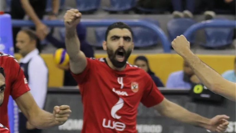نجم الأهلى يحصل على لقب أفضل لاعب فى البطولة العربية للطائرة
