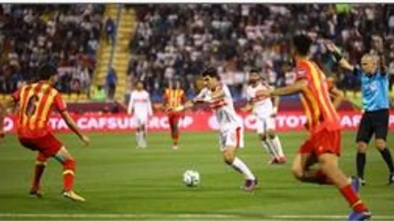 الزمالك يحرز هدف التعادل امام الترجي في الدقيقة 31