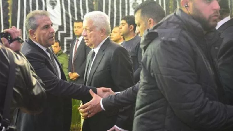 بالصور : مرتضى منصور فى عزاء الرئيس الأسبق حسنى مبارك