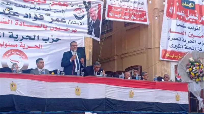 رئيس حزب الحرية بالغربية :عمال المحلة قاطره الإنتاج والسيسى يبعث رساله محبه