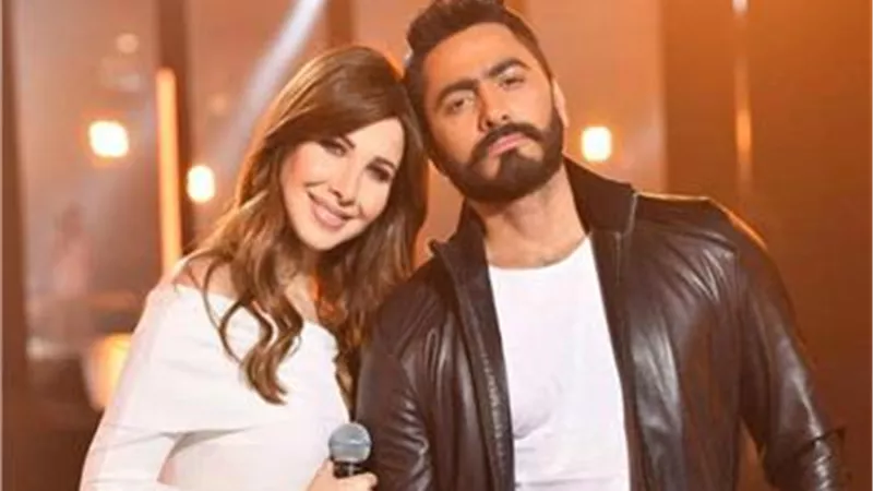 تامر حسنى ونانسى عجرم يحييان حفل غنائى 12 مارس