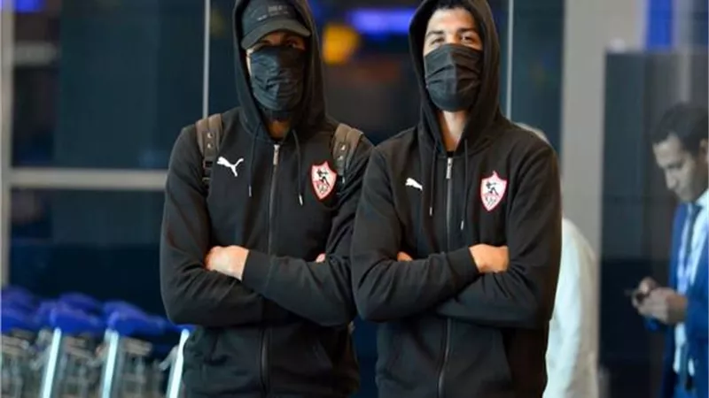 بعثة الزمالك تصل تونس بالكمامات لمواجهة الترجى بدورى الأبطال .. صور