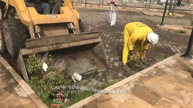نظافة وازالة اشغالات وبناء مخالف واصلاح مجارى ورصف طرق بالزقازيق