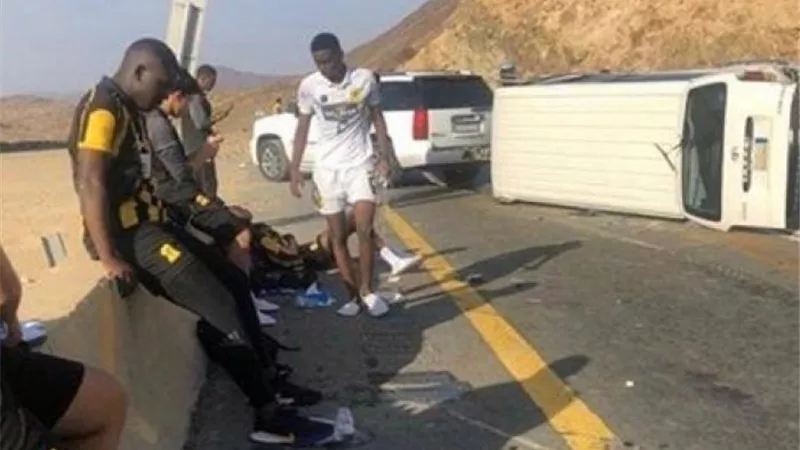 فريق الطائرة بنادي اتحاد جدة السعودي يتعرض لحادث مروع
