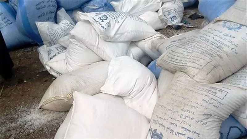 ضبط ٨ أطنان ملح سياحات بمصنع بالسويس