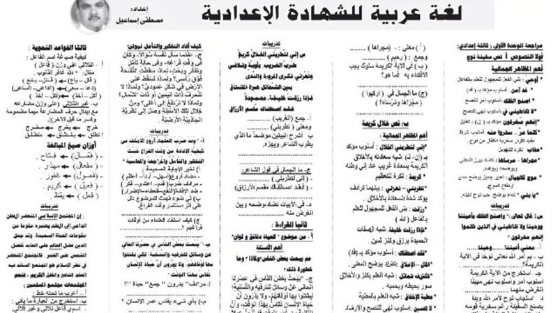درس خصوصي في اللغة العربية للشهادة الاعدادية لهواة التفوق