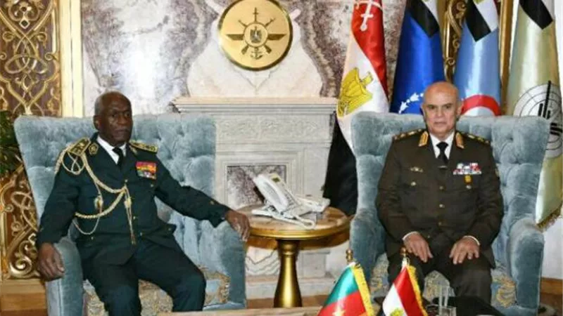 الفريق محمد فريد يلتقي رئيس أركان القوات المسلحة الكاميرونية