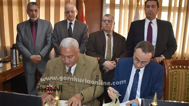 رئيس جامعة السادات يوقع بروتوكول تعاون مع الجامعة المصرية للتعلم الإلكترونى 