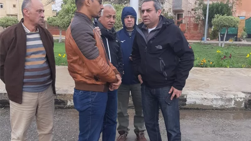 قيادات وزارة الإسكان يتفقدون مدينة الشروق لمتابعة التعامل مع الأمطار الغزيرة