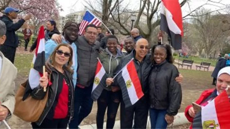 اثيوبيون وكينيون يشاركون المصريين فى وقفة بواشنطن للمطالبة بحفظ حقوق مصر المائية